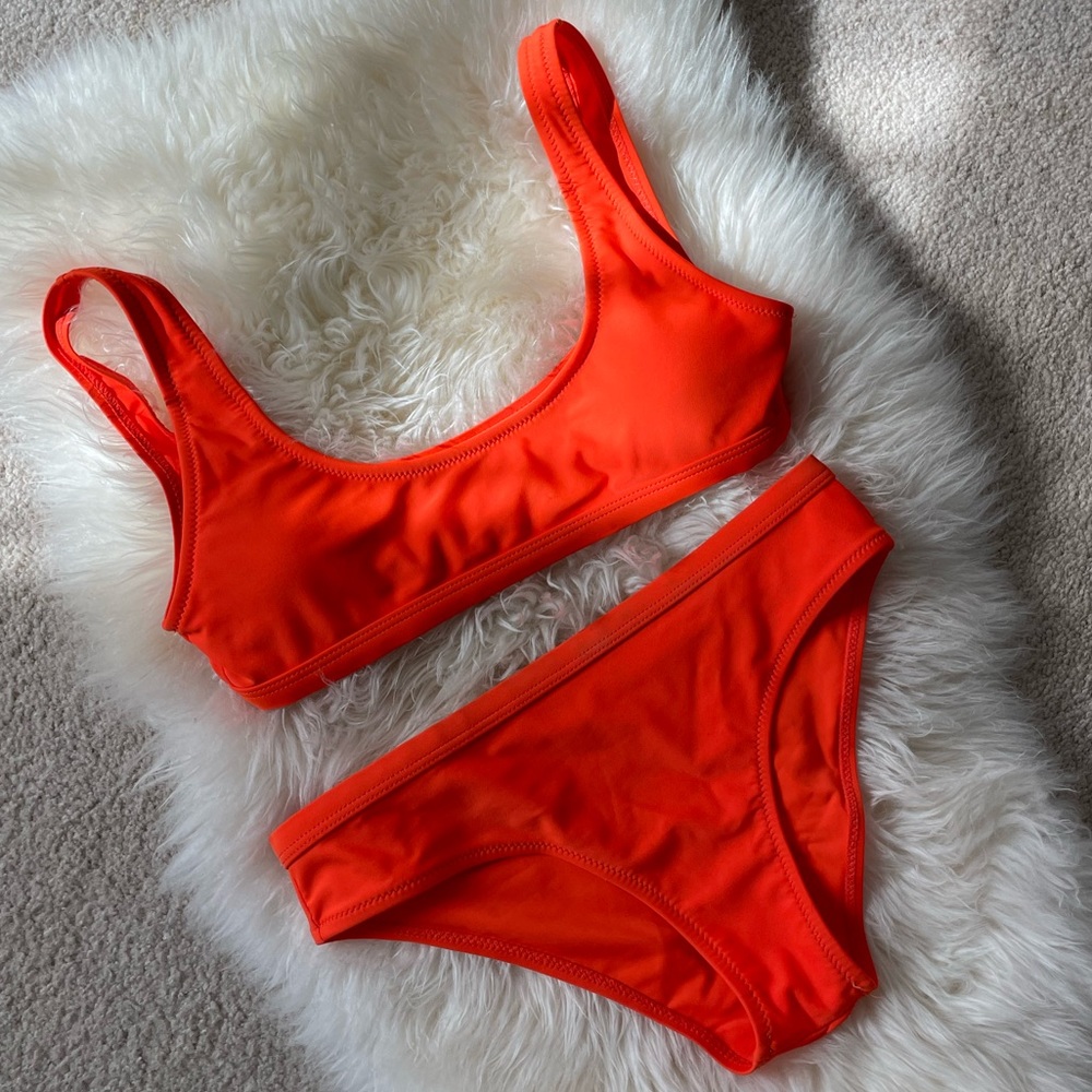 Neon orange bikini